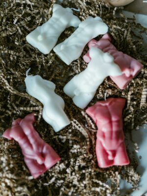 Body Shaped Candles in Close Up Photography